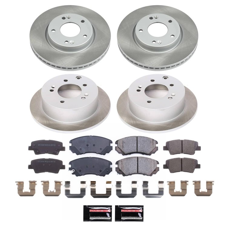 SC6303 Semi-Coated Rotor & Low-Dust Ceramic Brake Pad Kit