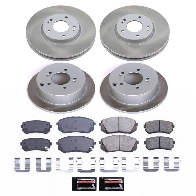 SC6307 Semi-Coated Rotor & Low-Dust Ceramic Brake Pad Kit
