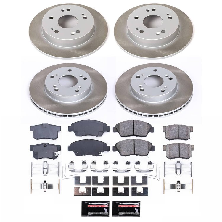 SC6318 Semi-Coated Rotor & Low-Dust Ceramic Brake Pad Kit
