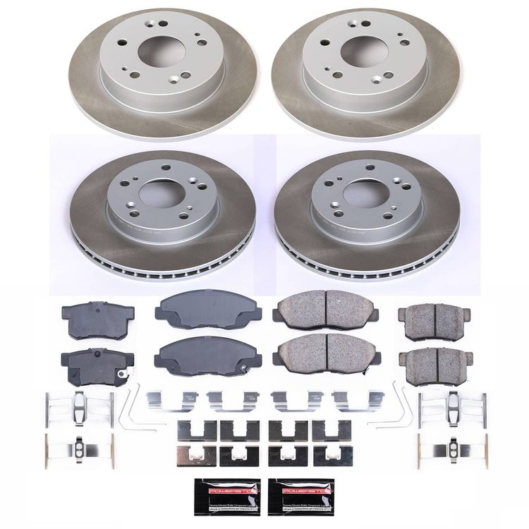 SC6320 Semi-Coated Rotor & Low-Dust Ceramic Brake Pad Kit