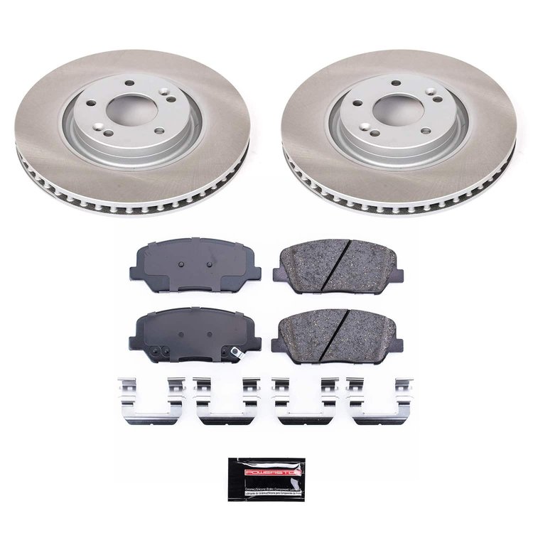 SC6324 Semi-Coated Rotor & Low-Dust Ceramic Brake Pad Kit