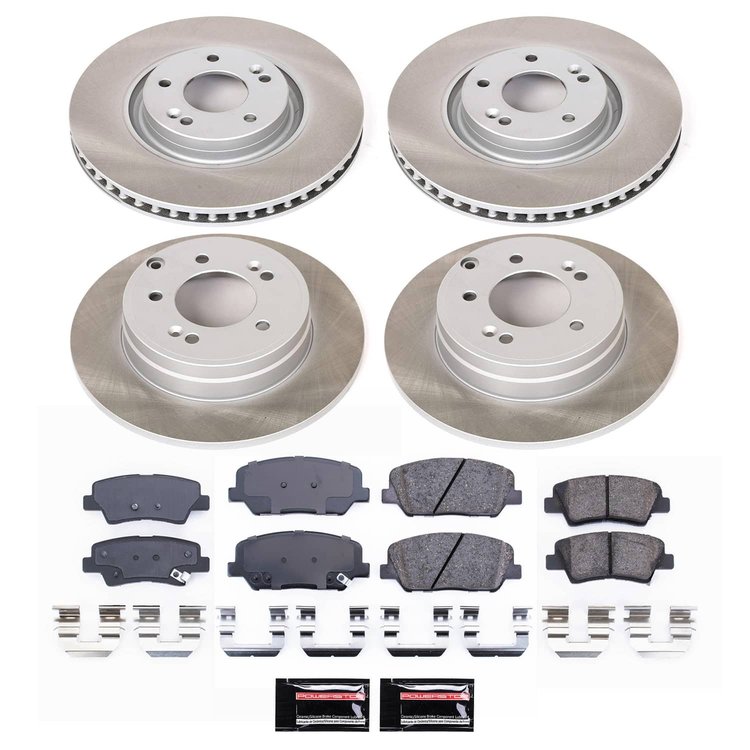SC6325 Semi-Coated Rotor & Low-Dust Ceramic Brake Pad Kit