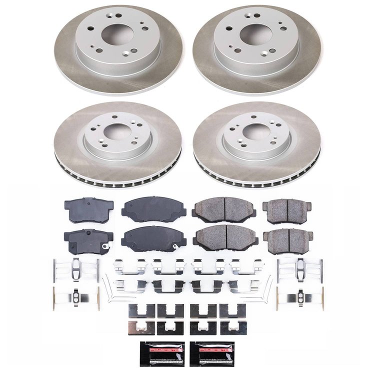 SC6327 Semi-Coated Rotor & Low-Dust Ceramic Brake Pad Kit