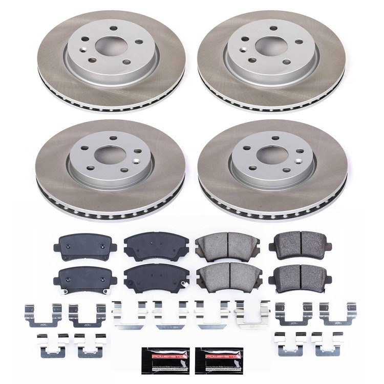 SC6330 Semi-Coated Rotor & Low-Dust Ceramic Brake Pad Kit