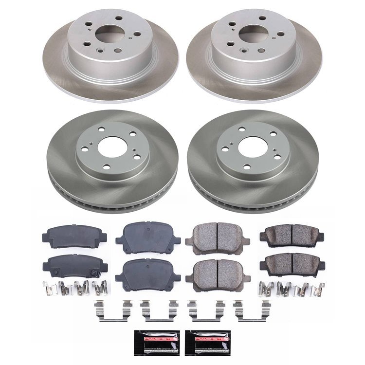 SC6345 Semi-Coated Rotor & Low-Dust Ceramic Brake Pad Kit