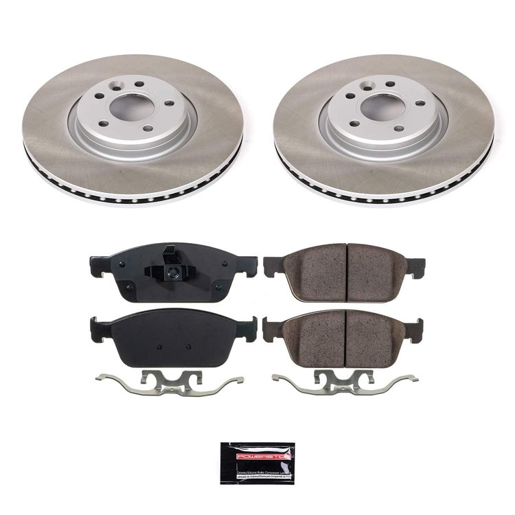 SC6349 Semi-Coated Rotor & Low-Dust Ceramic Brake Pad Kit