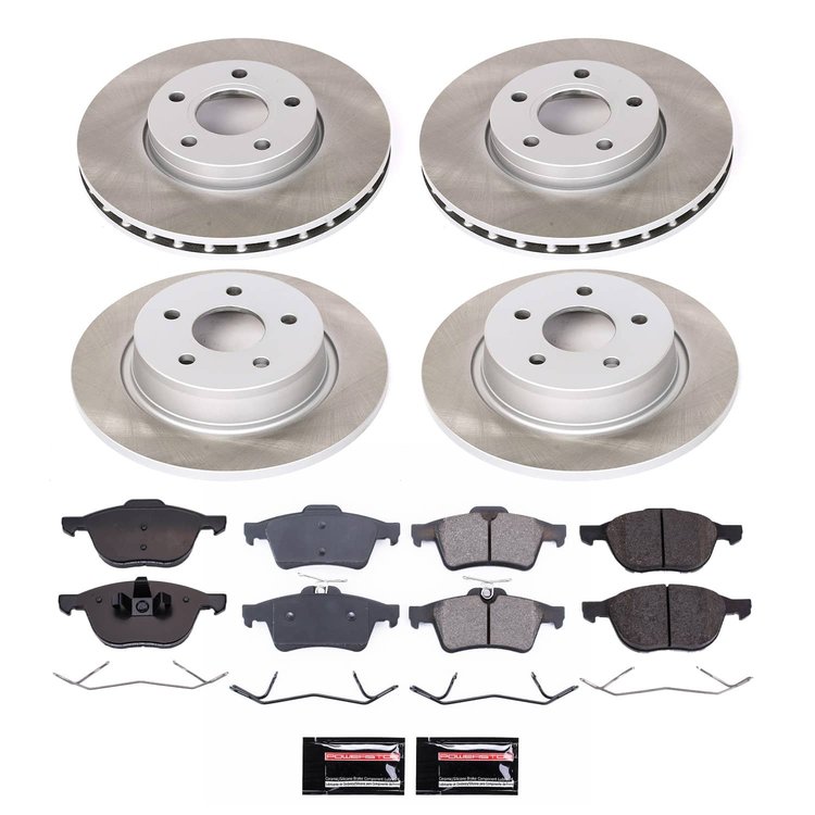 SC6397 Semi-Coated Rotor & Low-Dust Ceramic Brake Pad Kit