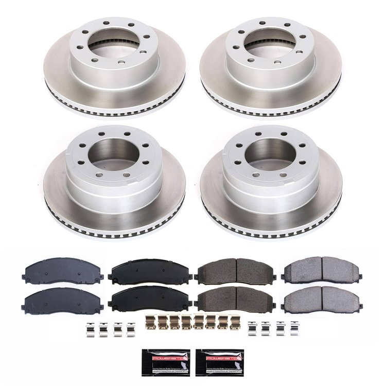 SC6405 Semi-Coated Rotor & Low-Dust Ceramic Brake Pad Kit