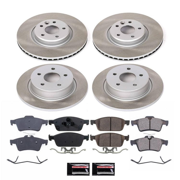 SC6478 Semi-Coated Rotor & Low-Dust Ceramic Brake Pad Kit