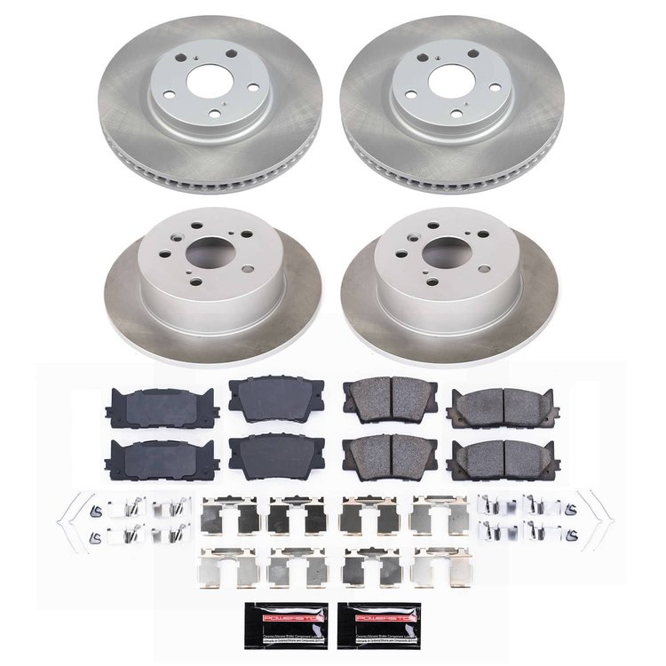 SC6480 Semi-Coated Rotor & Low-Dust Ceramic Brake Pad Kit