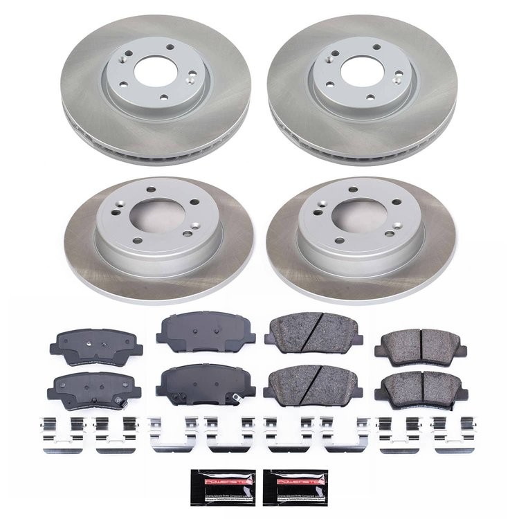 SC6485 Semi-Coated Rotor & Low-Dust Ceramic Brake Pad Kit