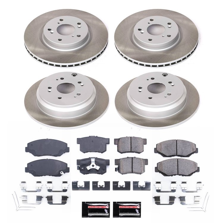SC6489 Semi-Coated Rotor & Low-Dust Ceramic Brake Pad Kit