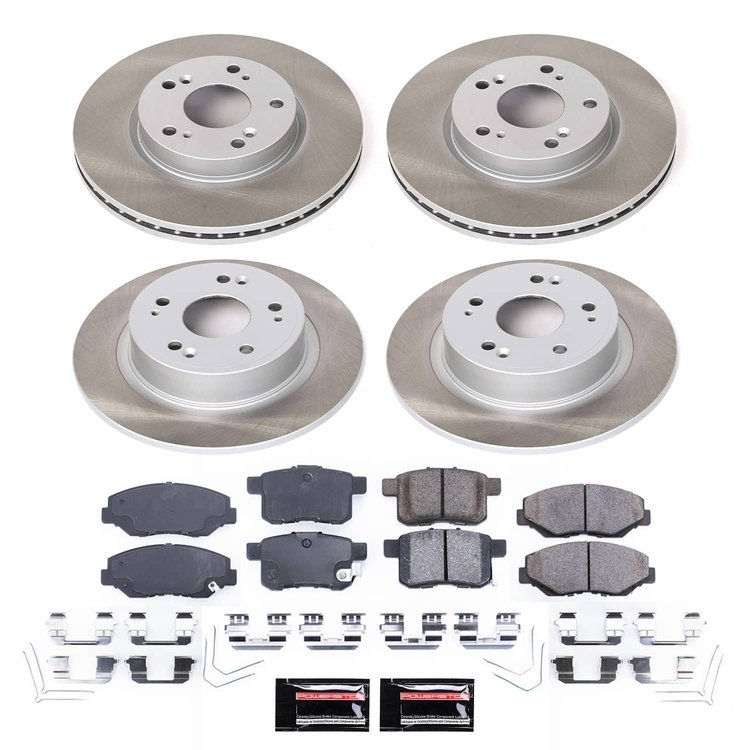SC6491 Semi-Coated Rotor & Low-Dust Ceramic Brake Pad Kit