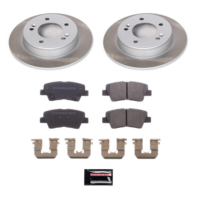 SC6501 Semi-Coated Rotor & Low-Dust Ceramic Brake Pad Kit