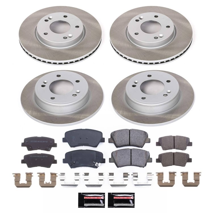 SC6504 Semi-Coated Rotor & Low-Dust Ceramic Brake Pad Kit