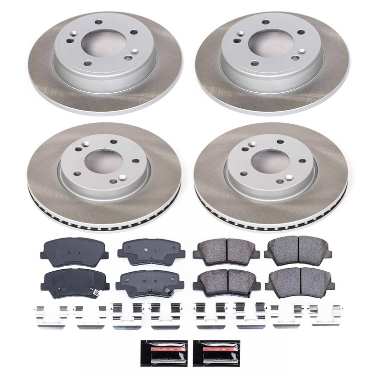 SC6506 Semi-Coated Rotor & Low-Dust Ceramic Brake Pad Kit