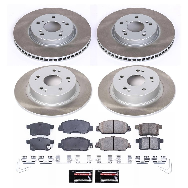 SC6516 Semi-Coated Rotor & Low-Dust Ceramic Brake Pad Kit