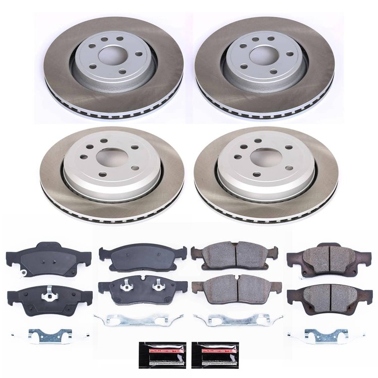SC6537 Semi-Coated Rotor & Low-Dust Ceramic Brake Pad Kit