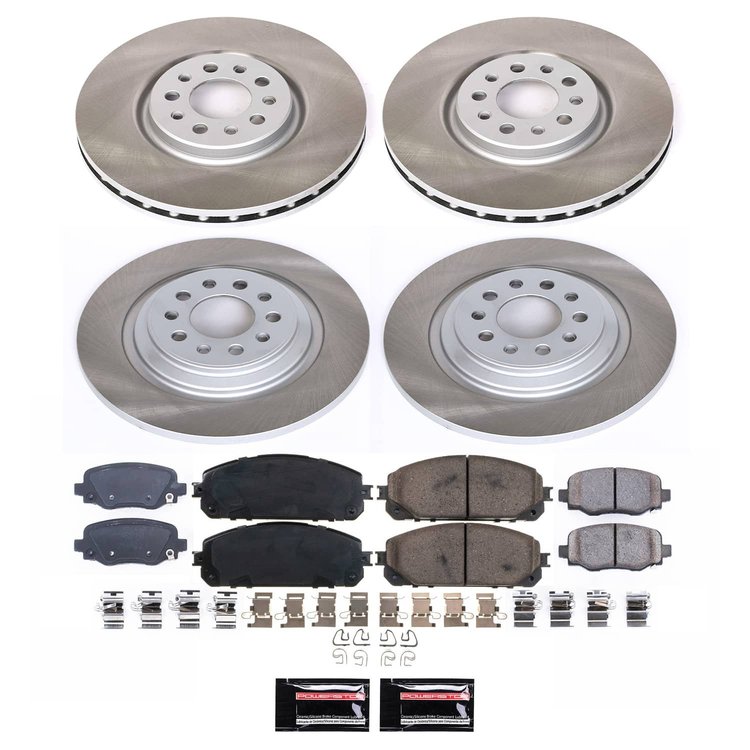 SC6541 Semi-Coated Rotor & Low-Dust Ceramic Brake Pad Kit