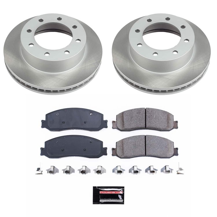 SC6545 Semi-Coated Rotor & Low-Dust Ceramic Brake Pad Kit