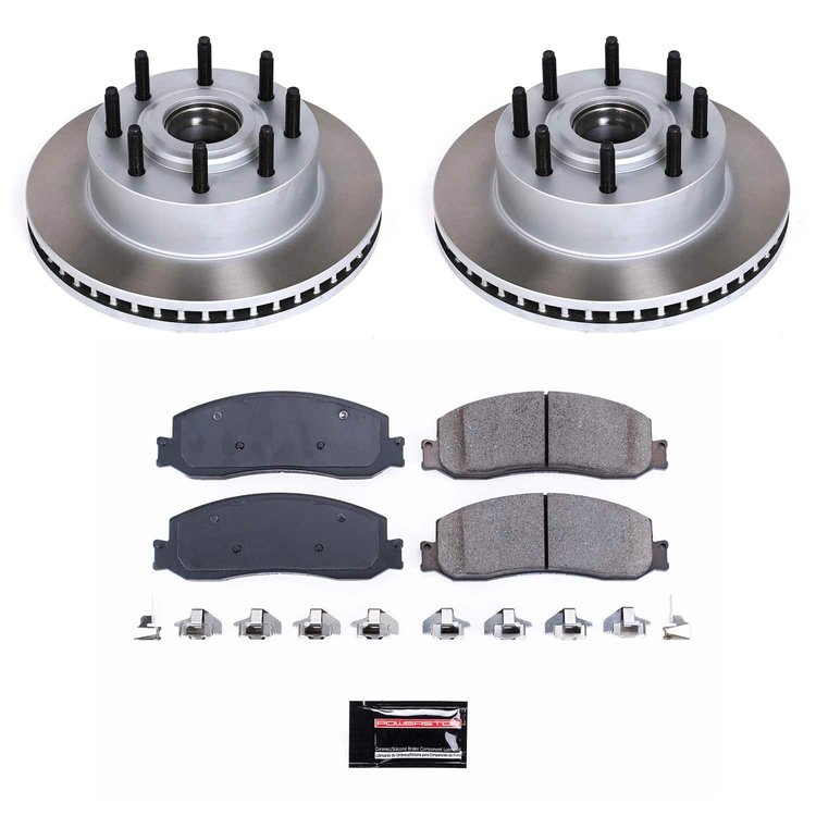 SC6550 Semi-Coated Rotor & Low-Dust Ceramic Brake Pad Kit