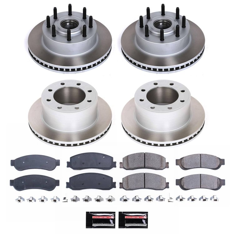 SC6551 Semi-Coated Rotor & Low-Dust Ceramic Brake Pad Kit
