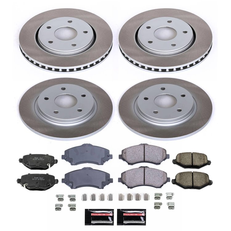 SC6563 Semi-Coated Rotor & Low-Dust Ceramic Brake Pad Kit