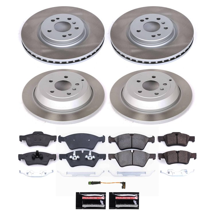 SC6710 Semi-Coated Rotor & Low-Dust Ceramic Brake Pad Kit