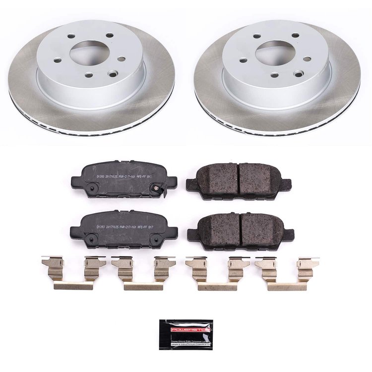 SC6761 Semi-Coated Rotor & Low-Dust Ceramic Brake Pad Kit