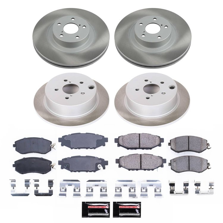 SC6762 Semi-Coated Rotor & Low-Dust Ceramic Brake Pad Kit