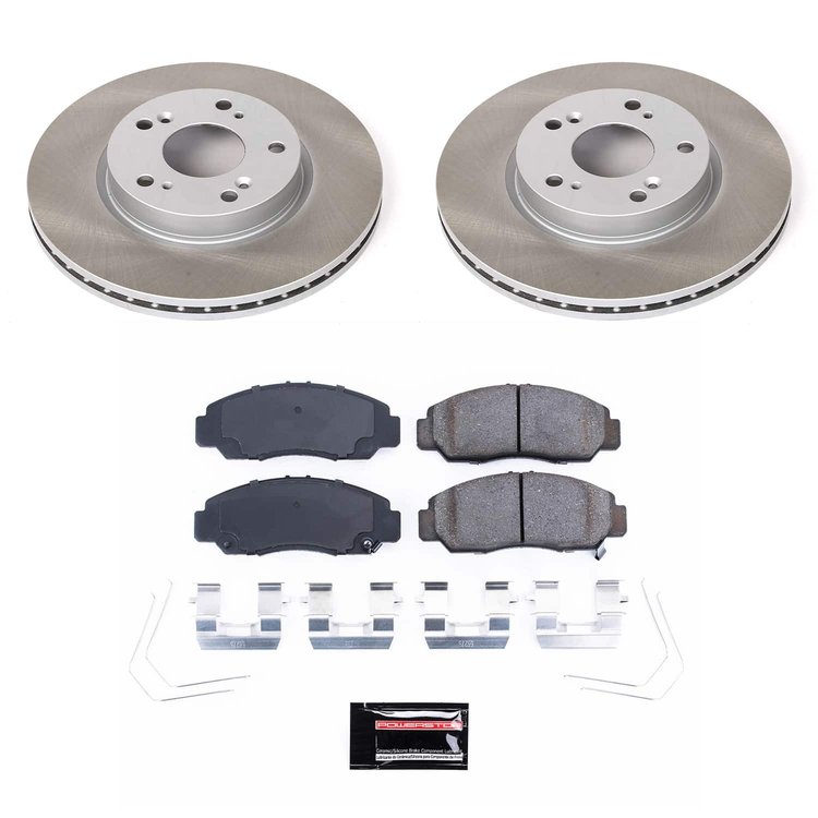 SC6766 Semi-Coated Rotor & Low-Dust Ceramic Brake Pad Kit