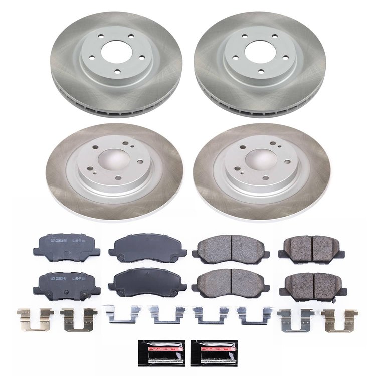 SC6796 Semi-Coated Rotor & Low-Dust Ceramic Brake Pad Kit