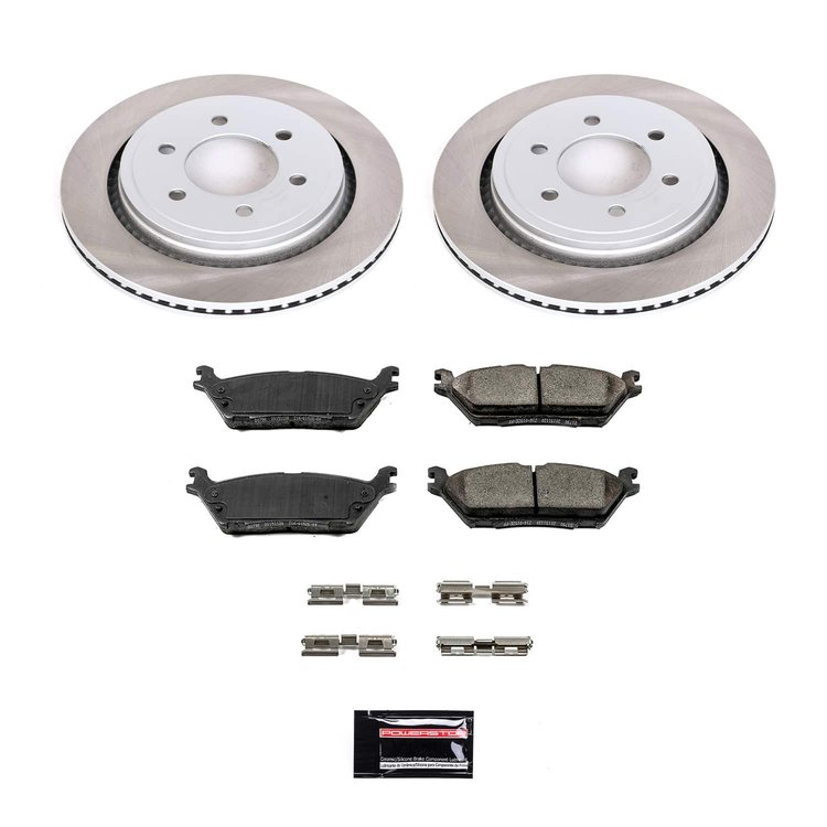 SC6814 Semi-Coated Rotor & Low-Dust Ceramic Brake Pad Kit