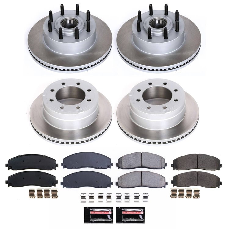 SC6820 Semi-Coated Rotor & Low-Dust Ceramic Brake Pad Kit
