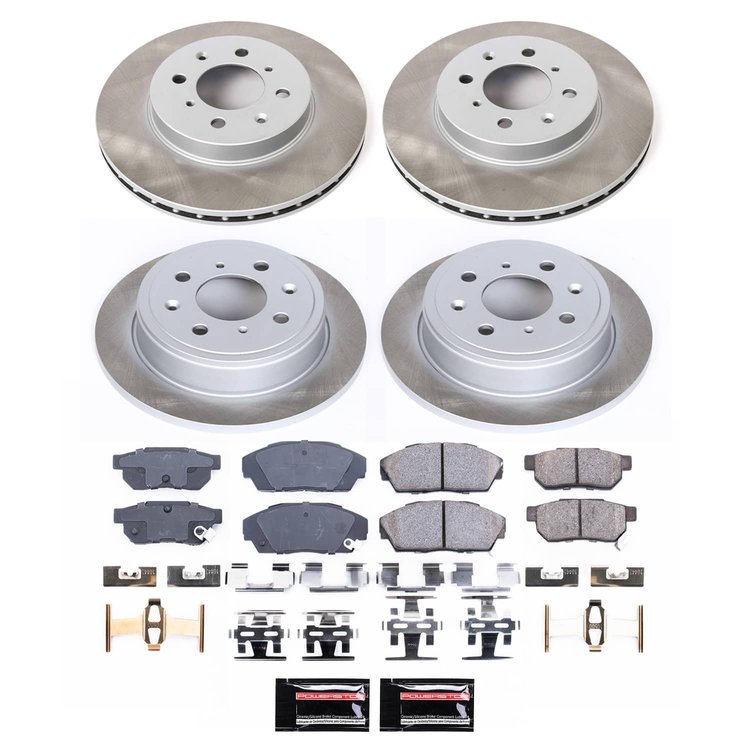 SC689 Semi-Coated Rotor & Low-Dust Ceramic Brake Pad Kit