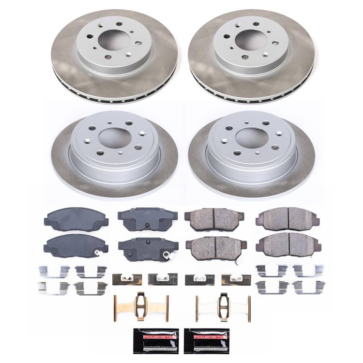 SC691 Semi-Coated Rotor & Low-Dust Ceramic Brake Pad Kit