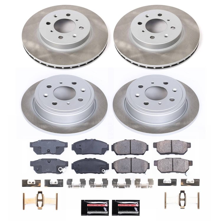 SC693 Semi-Coated Rotor & Low-Dust Ceramic Brake Pad Kit