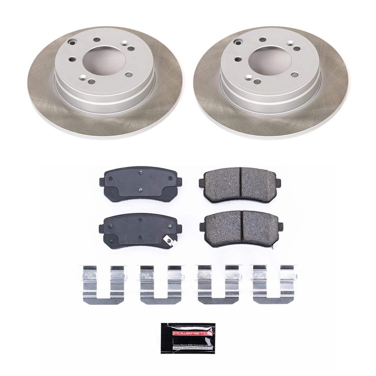 SC6936 Semi-Coated Rotor & Low-Dust Ceramic Brake Pad Kit