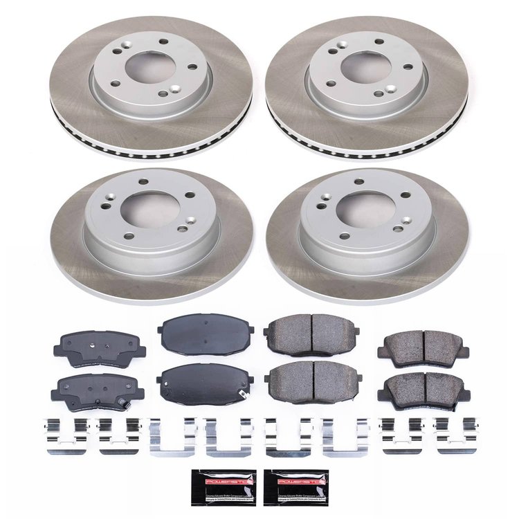 SC6945 Semi-Coated Rotor & Low-Dust Ceramic Brake Pad Kit