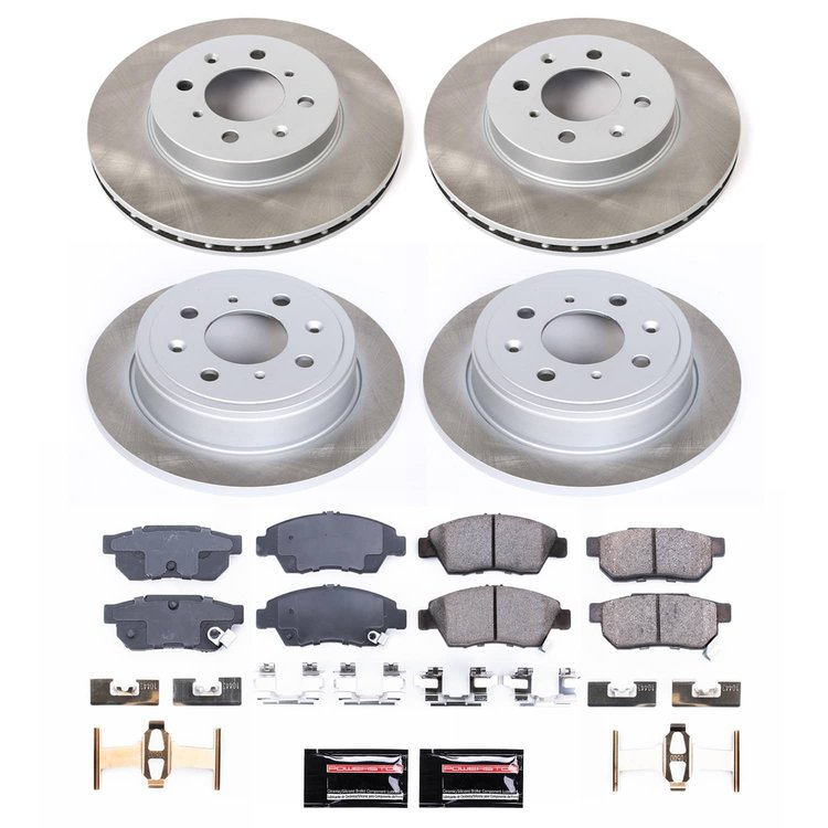 SC695 Semi-Coated Rotor & Low-Dust Ceramic Brake Pad Kit