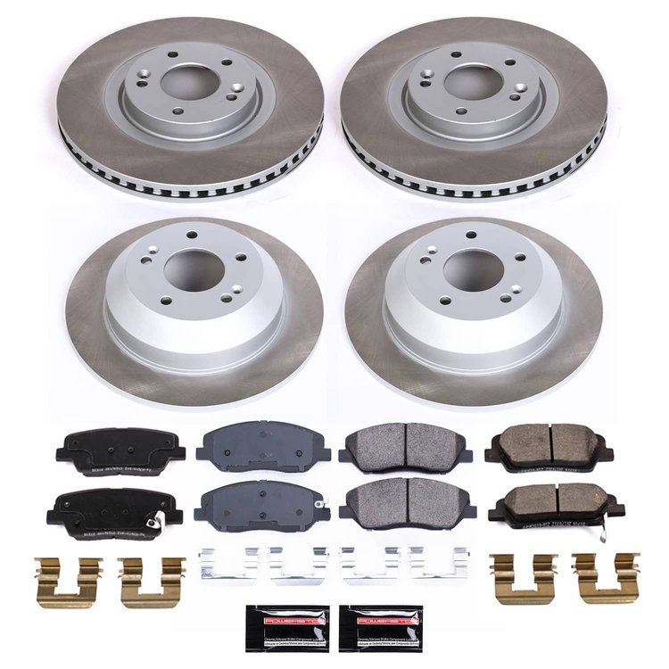 SC6950 Semi-Coated Rotor & Low-Dust Ceramic Brake Pad Kit