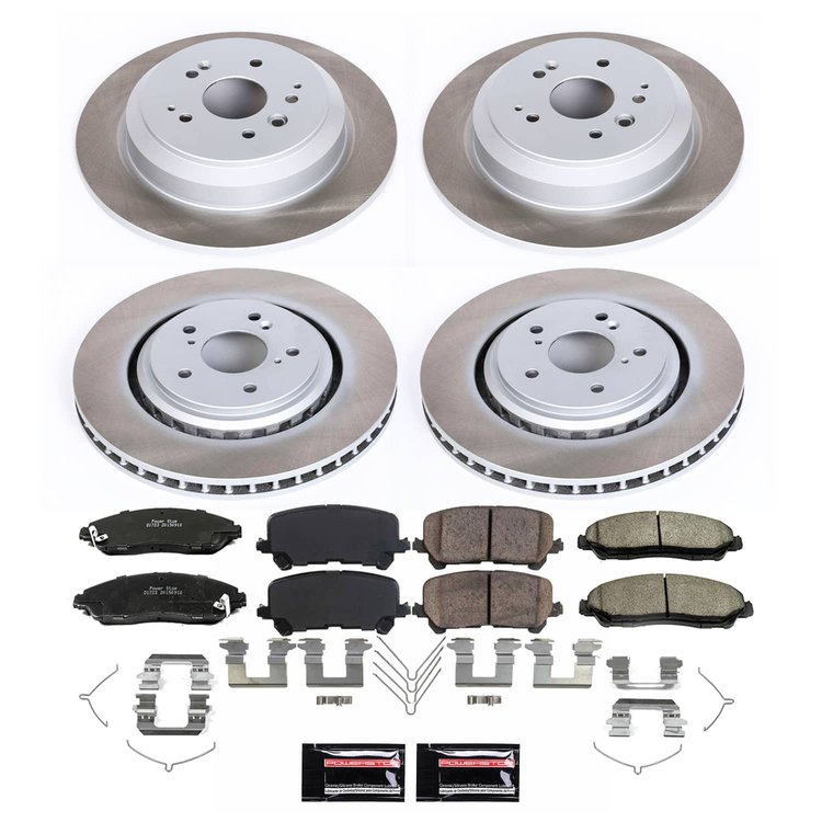 SC6956 Semi-Coated Rotor & Low-Dust Ceramic Brake Pad Kit