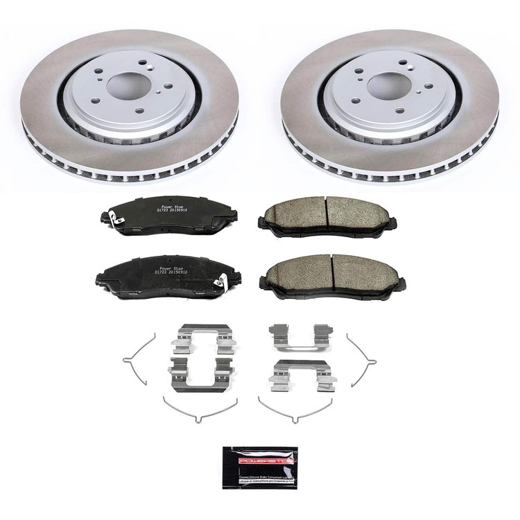 SC6957 Semi-Coated Rotor & Low-Dust Ceramic Brake Pad Kit