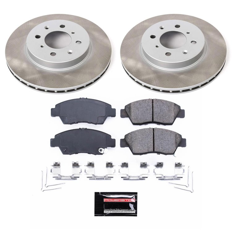 SC696 Semi-Coated Rotor & Low-Dust Ceramic Brake Pad Kit