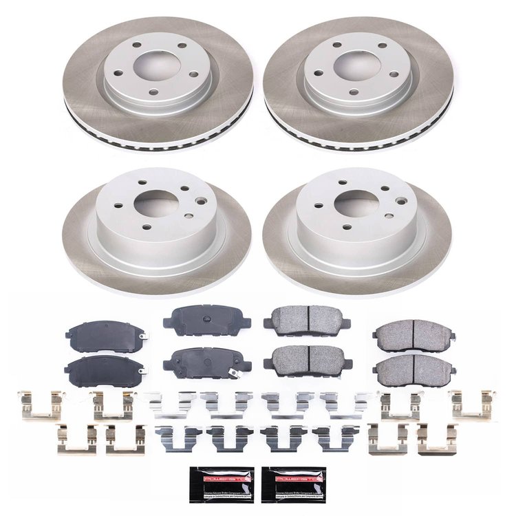 SC6960 Semi-Coated Rotor & Low-Dust Ceramic Brake Pad Kit