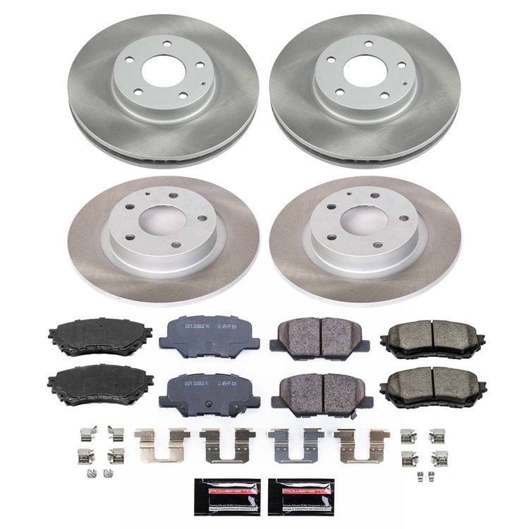 SC6966 Semi-Coated Rotor & Low-Dust Ceramic Brake Pad Kit