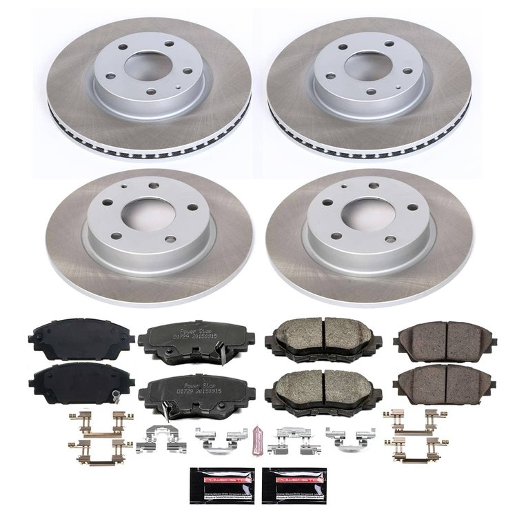 SC6970 Semi-Coated Rotor & Low-Dust Ceramic Brake Pad Kit