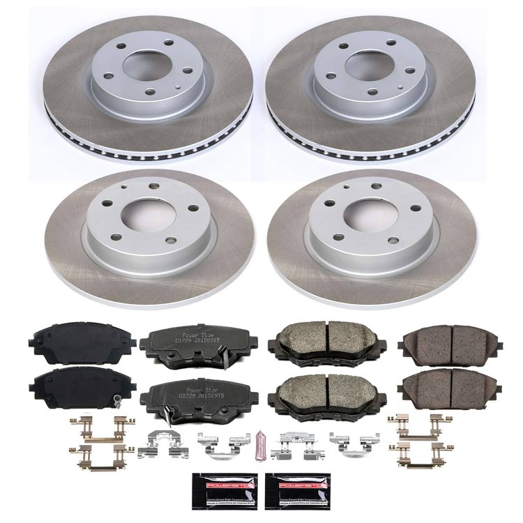 SC6972 Semi-Coated Rotor & Low-Dust Ceramic Brake Pad Kit