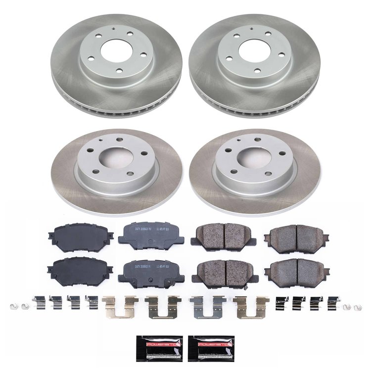 SC6973 Semi-Coated Rotor & Low-Dust Ceramic Brake Pad Kit