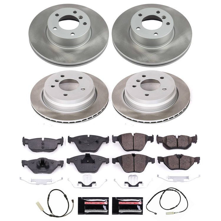 SC7024 Semi-Coated Rotor & Low-Dust Ceramic Brake Pad Kit